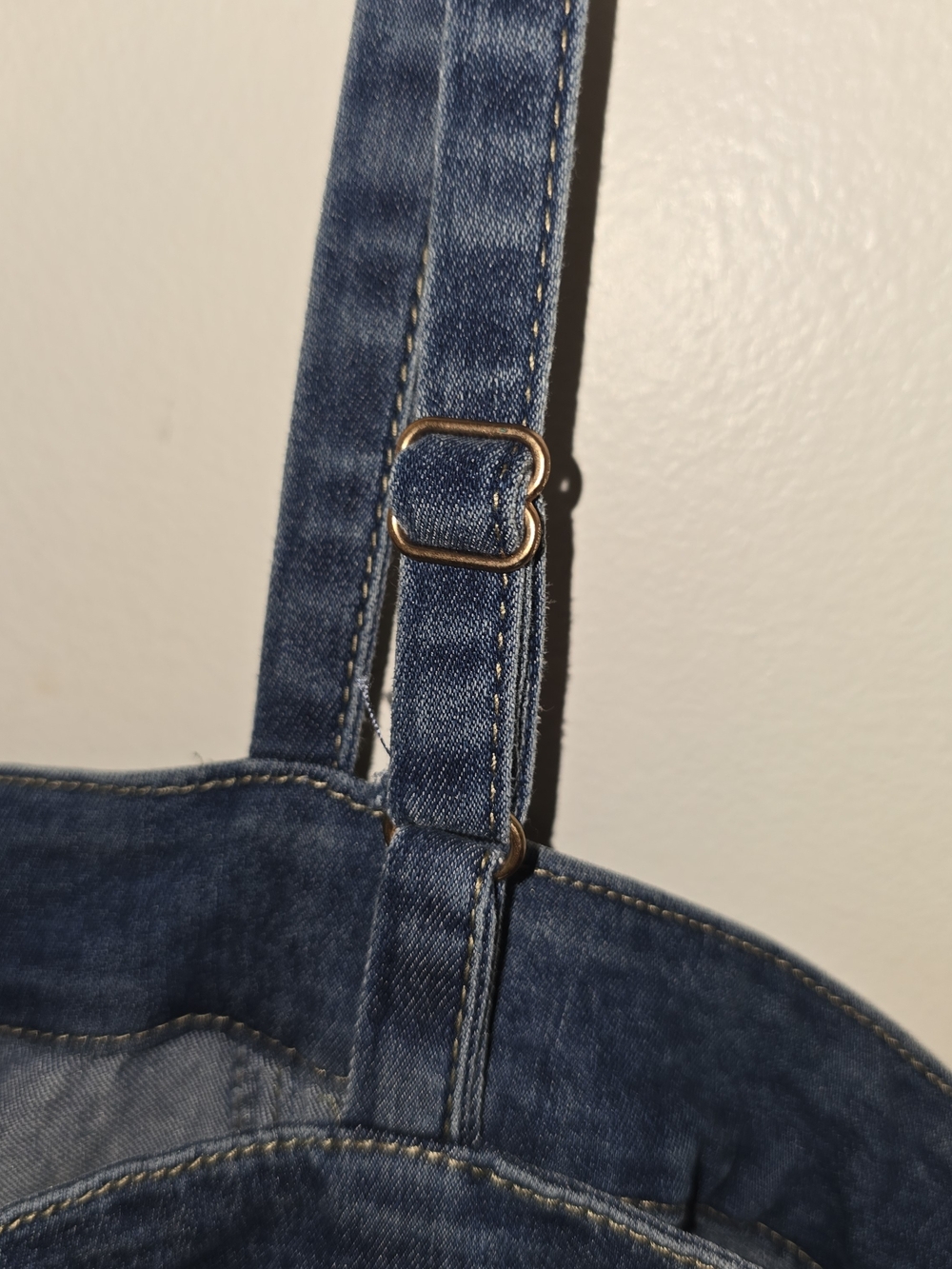 Denim Button-Front Midi Dress - Dark Blue - Picture 3 of 5